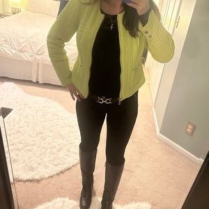 Like New! Chicos Lime Quilted Jacket